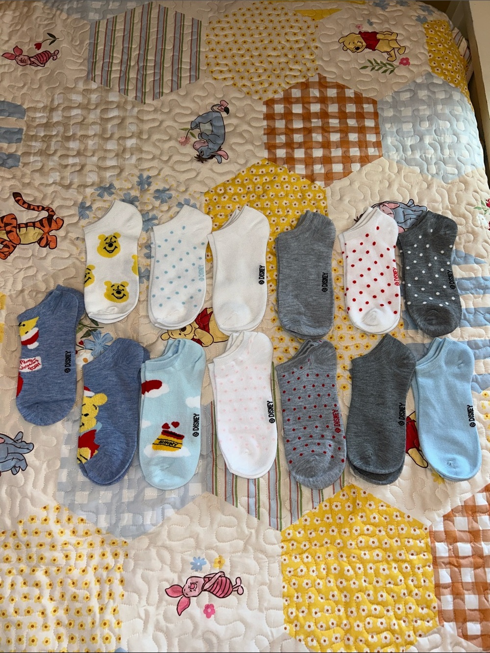 Winnie the Pooh ankle socks 13 pair